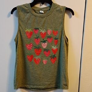 Strawberry Print Muscle Tee